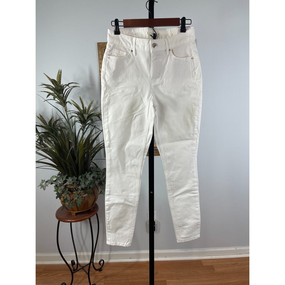 White House Black Market Jeans Womens 0 White Denim Curvy High Rise Coastal Chic
